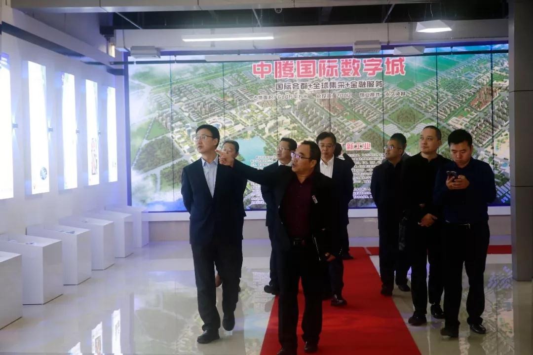 领导们参观轴承工业云展厅